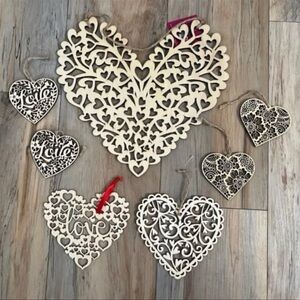Huge Lot - Several Sizes - Valentine’s Day - Paint Your Own-Wood Heart Ornaments